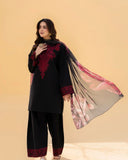 Black rose Embroidered 3ps
