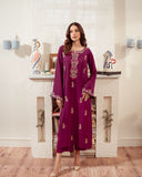 Rosebud embroidered 2ps