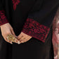 Black rose Embroidered 3ps